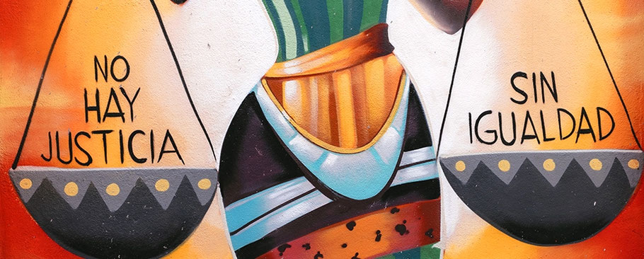 Mural 'No hay justicia sin igualdad' — Asociación Marroquí para la Integración de los Inmigrantes